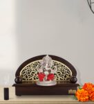 Brown  Indian Teak Wood Hand Crafted Vastu Designer Dev Paat