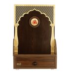 Brown  MDF Hand Crafted Pillar Traditional Home Mandir