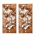 Brown MDF Wooden Wall Panel Set of 2