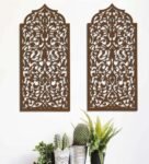 Brown MDF Wooden Wall Panel Set of 2