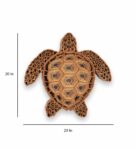 Brown Mesmerizing turtle Wooden Wall Art