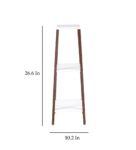 Brown Pine Wood White Base With Dark Legs Three Tier Planter Stand