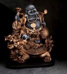 Brown Resin 14 Inch Dragon Buddha Idol