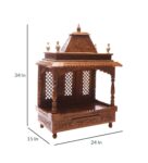 Natural Sheesham Wood Pooja Mandir Without Door