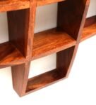 Sheesham Wood Wall Shelf In Honey Oak Finish