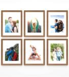 Brown Sythetic Wood Venti Wall Collage Set of 6 Photo Frames