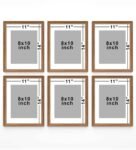 Brown Sythetic Wood Venti Wall Collage Set of 6 Photo Frames