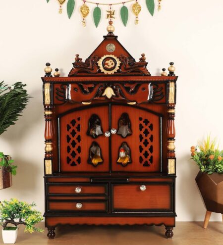 brown teak wood mandir by dzyn furnitures brown teak wood mandir by dzyn furnitures ebneno