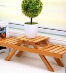 Brown Wood Patio Planter Stand