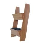Brown Wood Polymer Composite Two Step Ladder Large Planter