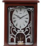 Brown Wooden Abstract Shape Table Clock