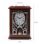 Brown Wooden Abstract Shape Table Clock