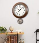 Brown Wooden Pendulum Wall Clock