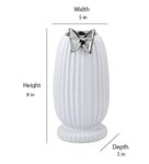 Butterfly Tumbler Vase White & Silver