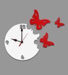 Butterfly Wooden Wall Clock