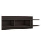 Cash Engineered Wood Wall Mounted Tv Shelf In Dark Walnut Finish