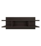 Cash Engineered Wood Wall Mounted Tv Shelf In Dark Walnut Finish