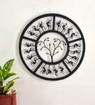 Wrought Iron Round Wall Art In Black