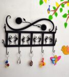 Black Wrought Iron Chain Key Holder