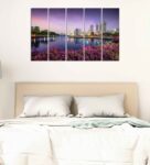 City View Wood Framed Velvet Laminated Art Print