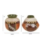 Coco Earthen Colstrip (Set Of 2) Brown Terracotta Table Vase