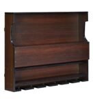Colden Wall Mounted Bar Cabinet In Walnut Finish