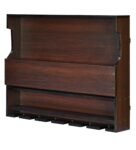 Colden Wall Mounted Bar Cabinet In Walnut Finish