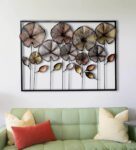 Wrought Iron Framed Leaf Wall Art In Multicolor