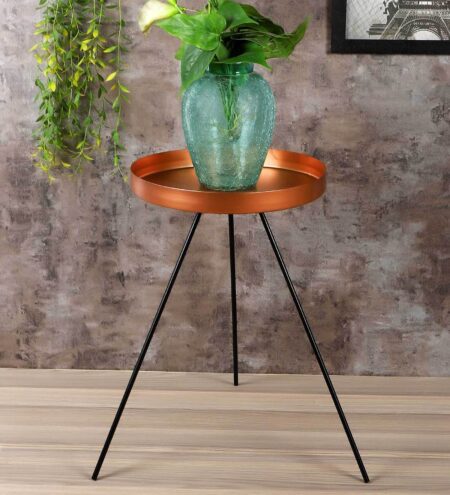 Copper And Black Iron Detachable Planter Stand