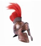 Copper Metal Antique Spartan Helmet Military Decor Showpiece