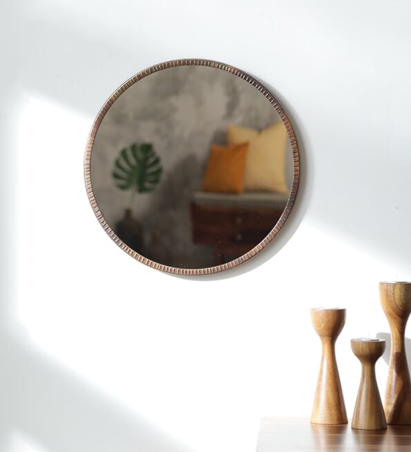 Copper Metal Century Wall Mirror