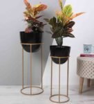 Copper Metal Planter With Stand