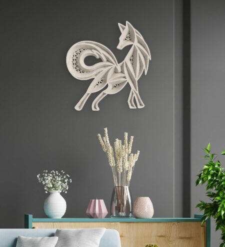 Crafty Fox  Pine Wood Wall Art