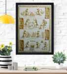 Ethnic Dhokra And Warli Art Textured Paper Framed Art Print