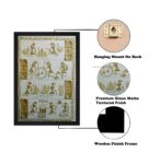 Ethnic Dhokra And Warli Art Textured Paper Framed Art Print