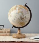 Cream Plastic Derby Geographical Map Table Globe