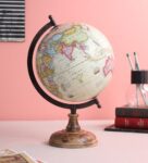 Cream Plastic Geographical Map Table Globe