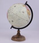 Cream Plastic Geographical Map Table Globe