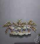 Iron Swan Wall Art With Led In Brown