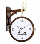 Brown Plastic Double Sided Platform Clock