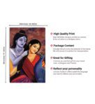 Divine Aura Of Radha Krishna Canvas Printed Wall Painting