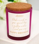 Happy Birthday Scented Candle With Quote