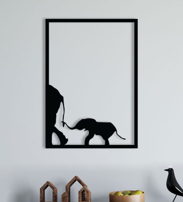 Elephant Family Metal Wall Art