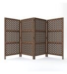 Engineered Wood Addison Room Divider In Brown Colour