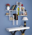 Engineered Wood Book Shelf In White Colour