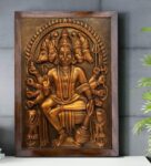 Fibre Panchmukhi Hanuman Relief Mural Bronze