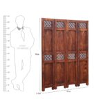 Florito Sheesham Wood Georgia Room Divider In Natural Finish