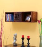 Florito Solid Wood Book Shelf in Brown Colour