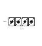 Four Ace Card Set Black Wooden Wall Art