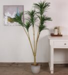 Green Polyester Decorative Artificial Yucca Plant without Pot